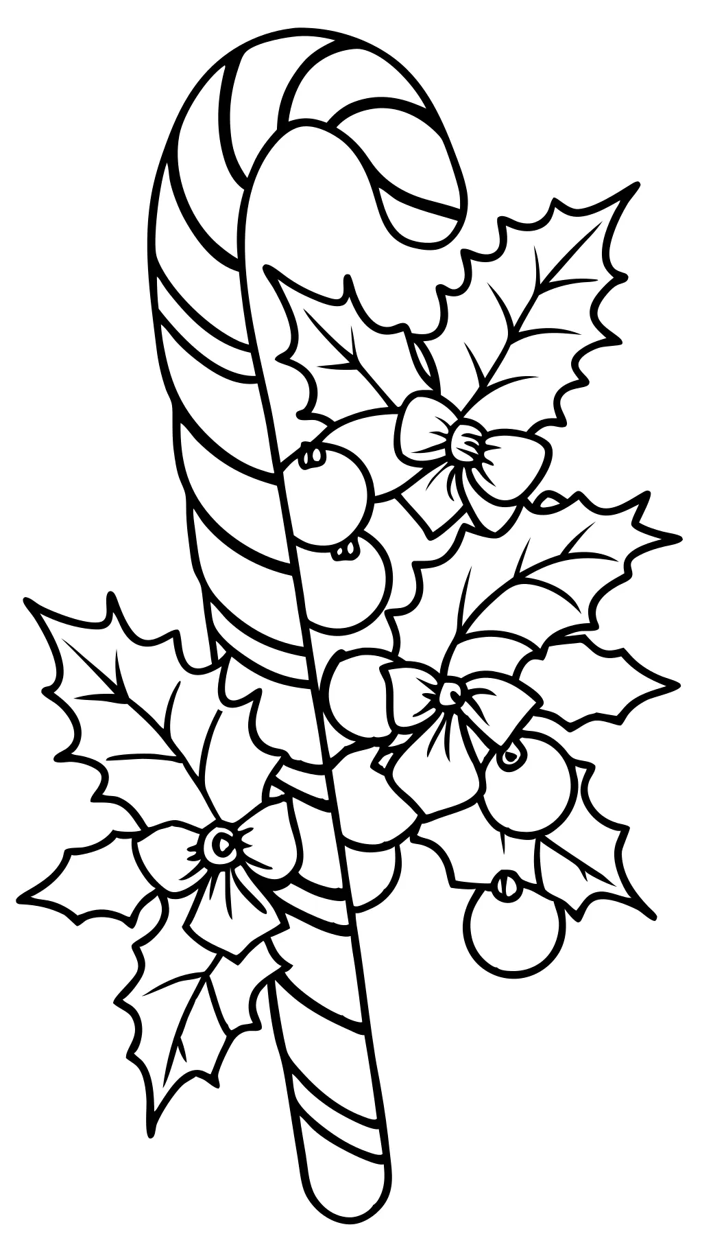 christmas candy canes coloring pages